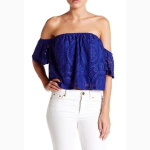 NWOT VOOM By Joy Han Off-The-Shoulder Blouse